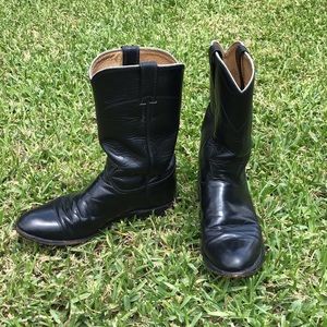 Vintage black Justin roper boots size 7.5!